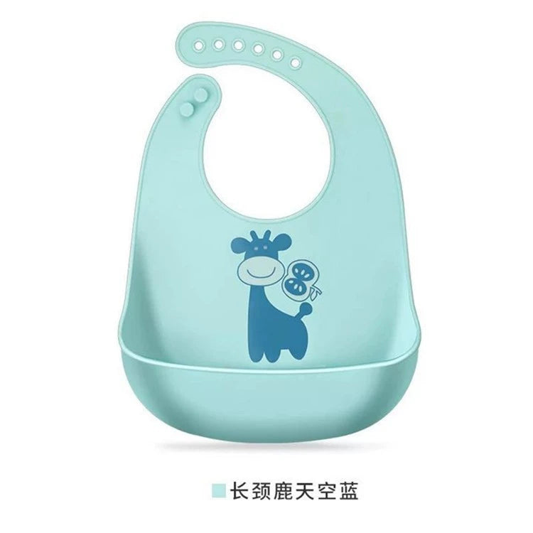 Silicone Baby Bib with Deep Food Catch Pocket | Wholesale & OEM/ODM