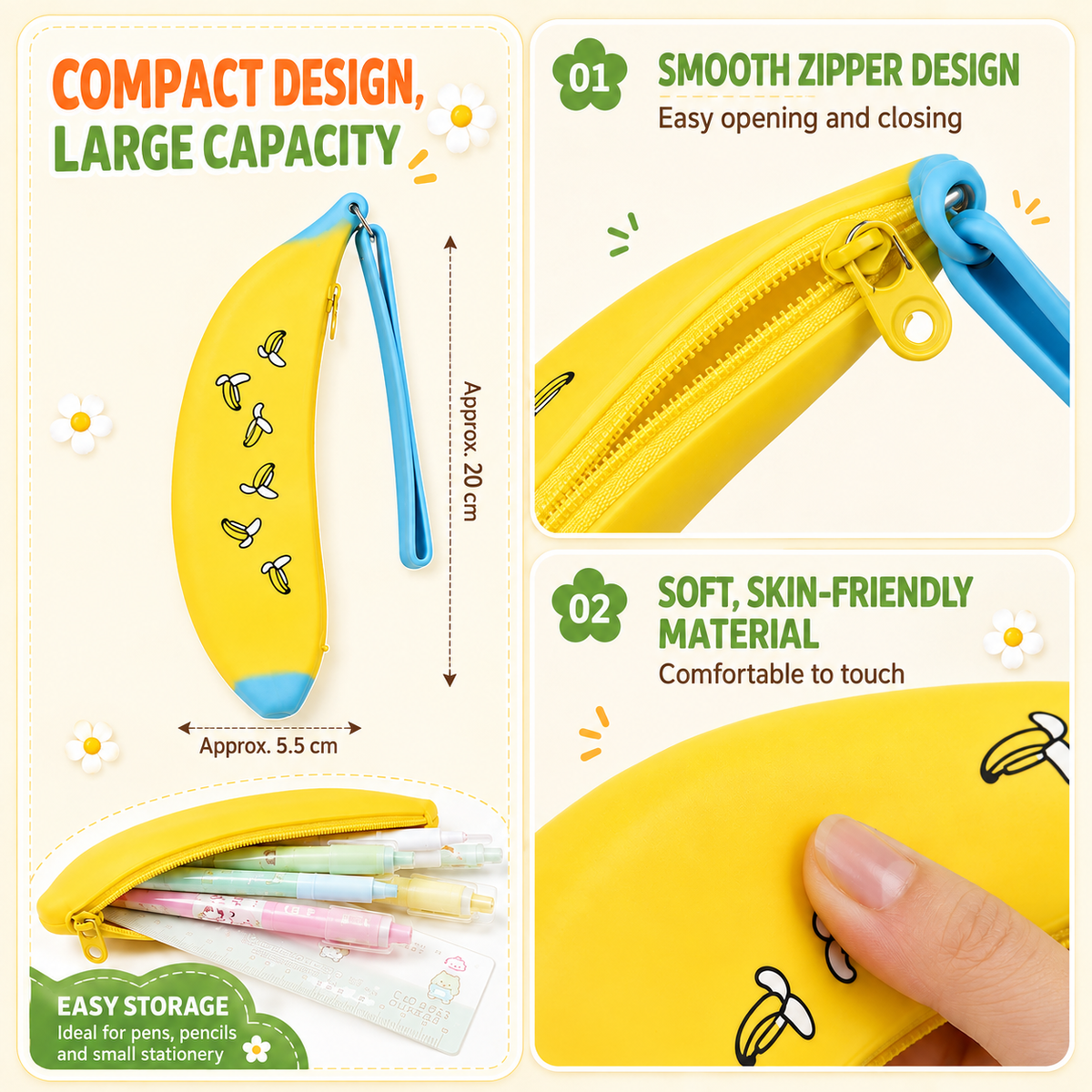 Fruit & Vegetable Silicone Pencil Case | Wholesale & OEM/ODM Supplier